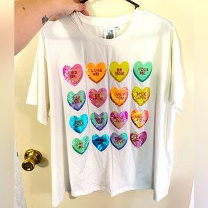 ❇️❇️Queen of Sparkles❇️❇️ Valentines Hearts Tee XL